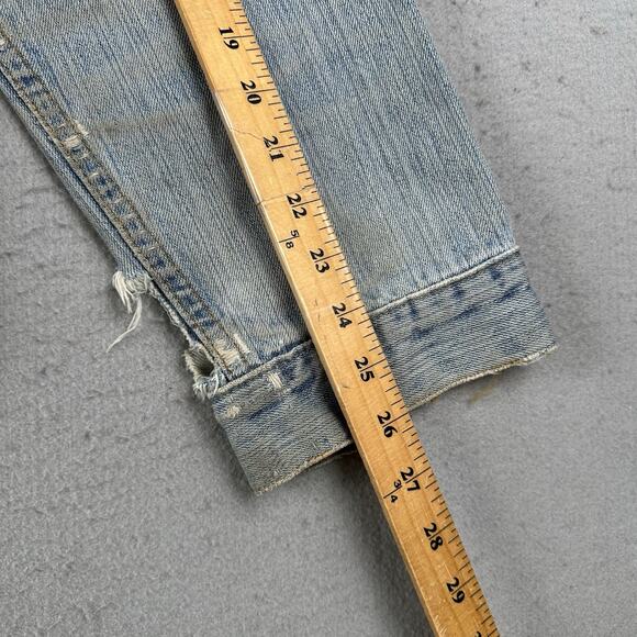 Vintage Levi’s Trucker Jacket XL Blue Denim Distressed Negative Space 70515-0518 - Picture 13 of 16